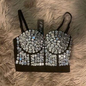 Jeweled Bralette / Corset Style Festival Top